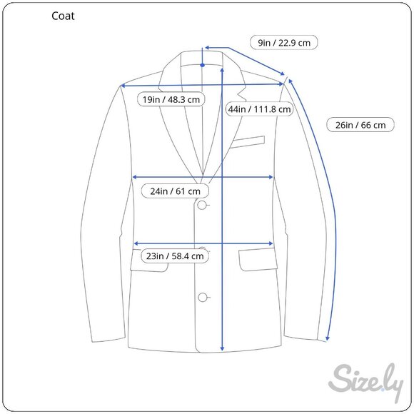 Mens Long  Overcoat Cahmere Blend Blue Classic Tailored Winter Dress Coat - Picture 9 of 9